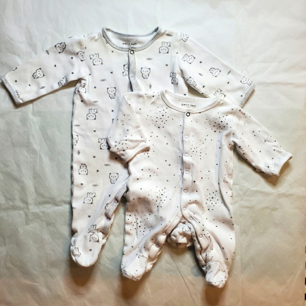 Petit Lem Baby (0-3M/3-6M) Sleepers (2-Pack)